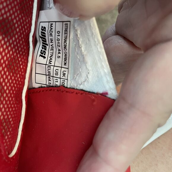 Suplest Supzero Sz 44.5 (US 11.5) Carbon Racing Cycling Road Shoe White 3-bolt - Picture 15 of 16